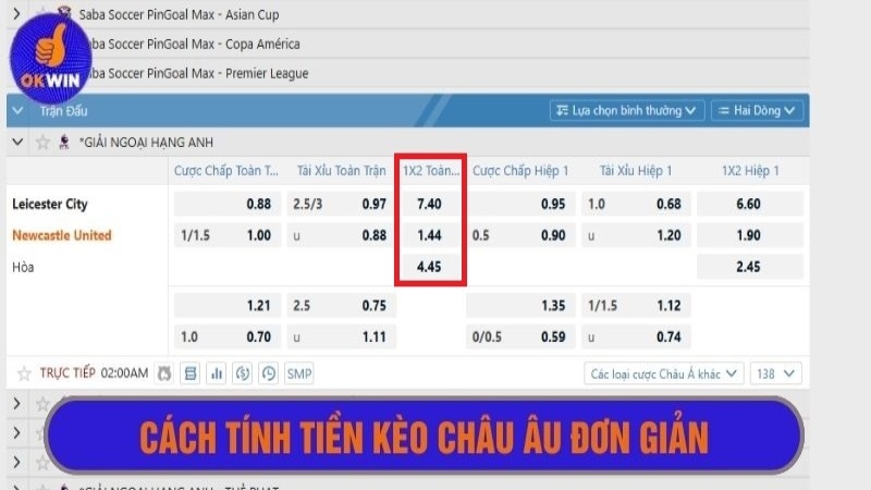 Ví dụ dễ hiểu giúp bạn biết cách tính tiền thưởng kèo 1x2 là gì